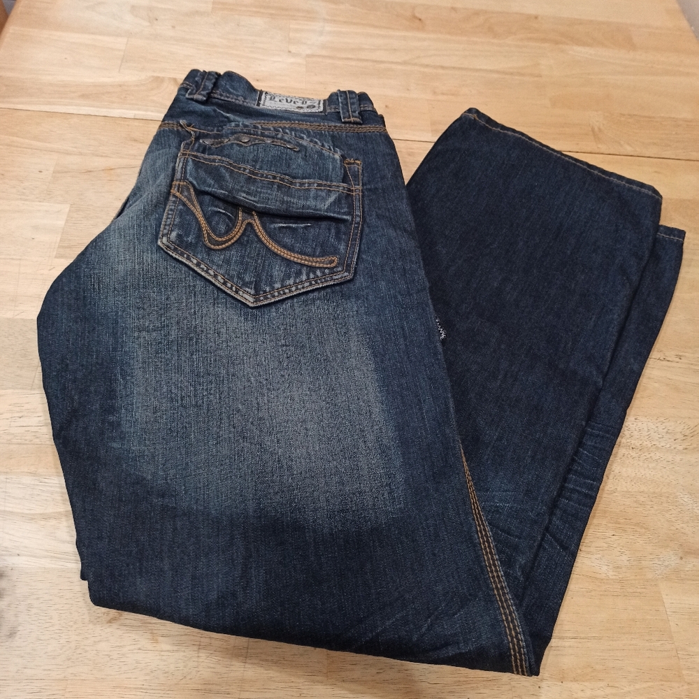 Level7 Men's Relaxed Bootcut Premium Denim Jeans Size 36x34 NWT